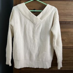 3/25$💓 Cozy White Off the Shoulder Knit